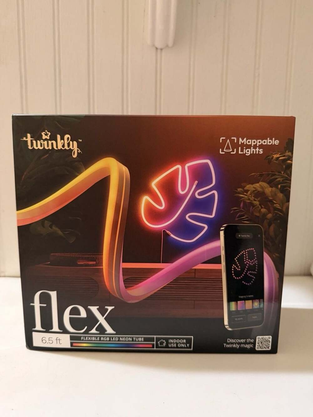 Twinkly flex 6.5ft rgb led Neon Tube App Controlled Indoor Light New